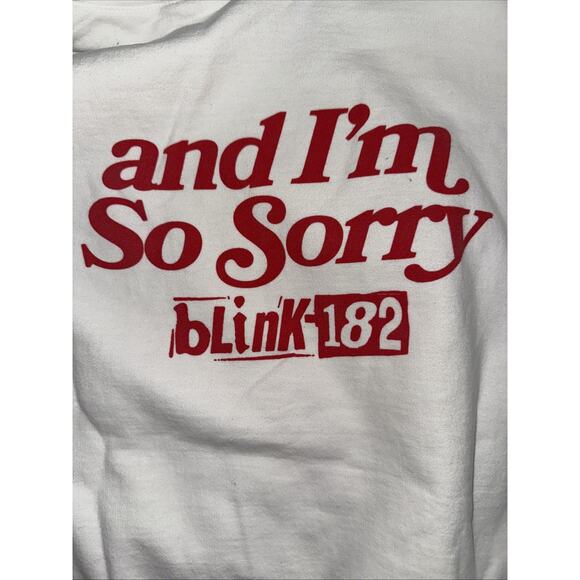 Blink-182 Where Are You? Hoodie White Medium 20x23 Punk Band Rock Y2K - Picture 6 of 6